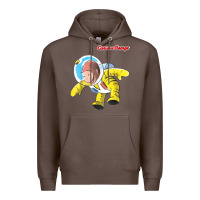Coffee curious george happy astronaut portrait t shirt Premium Hoodie - linhVisuals