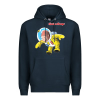 Navy curious george happy astronaut portrait t shirt Premium Hoodie - linhVisuals