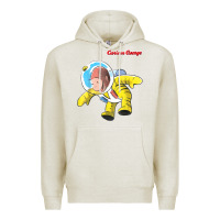 Oatmeal Heather curious george happy astronaut portrait t shirt Premium Hoodie - linhVisuals