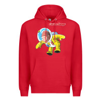 Red curious george happy astronaut portrait t shirt Premium Hoodie - linhVisuals