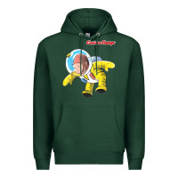 Sports Green curious george happy astronaut portrait t shirt Premium Hoodie - linhVisuals