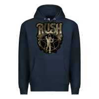 Navy Rush grey Premium Hoodie - linhVisuals