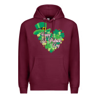 Burgundy happy st patricks day funny irish Premium Hoodie - linhVisuals