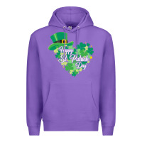 Purple happy st patricks day funny irish Premium Hoodie - linhVisuals