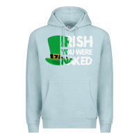 Blue Mist irish you were naked funny st patrick day Premium Hoodie - linhVisuals