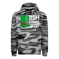 Slate Camo irish you were naked funny st patrick day Premium Hoodie - linhVisuals