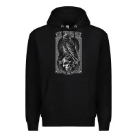 Black edgar allen poe the raven nevermore t shirt Premium Hoodie - linhVisuals