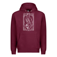 Burgundy edgar allen poe the raven nevermore t shirt Premium Hoodie - linhVisuals