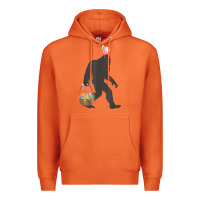 Carrot funny bigfoot easter design with easter basket and bigfoot t shirt Premium Hoodie - linhVisuals