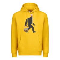 Lemon funny bigfoot easter design with easter basket and bigfoot t shirt Premium Hoodie - linhVisuals