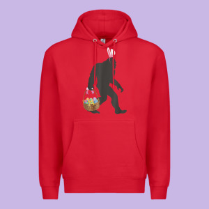 Funny Bigfoot Easter Design With Easter Basket And Bigfoot T Shirt Premium Hoodie Designed By Linhvisuals