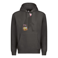 Smoke funny bigfoot easter design with easter basket and bigfoot t shirt Premium Hoodie - linhVisuals