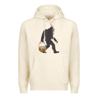 Tofu funny bigfoot easter design with easter basket and bigfoot t shirt Premium Hoodie - linhVisuals