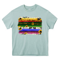 Arona serape sunflowers leopard cowhide background Heavy Core Tee - RanaPortraitStore