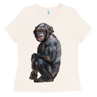 Bone Chimpanzee Illustrations Ladies Tee - LillyAllenDesigns
