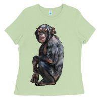 Matcha Chimpanzee Illustrations Ladies Tee - LillyAllenDesigns