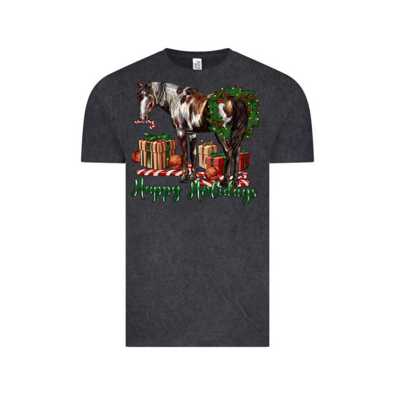 Happy Holidays Mustang Horse Vintage Tee by LillyAllenDesigns | Teevron