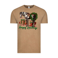 Vintage Coffee happy holidays mustang horse Vintage Tee - LillyAllenDesigns