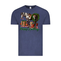 Vintage Denim happy holidays mustang horse Vintage Tee - LillyAllenDesigns