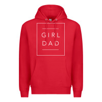 Red father of girls tee, proud new girl dad t shirt Premium Hoodie - linhVisuals