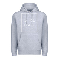 Heather Grey father of girls tee, proud new girl dad t shirt Premium Hoodie - linhVisuals