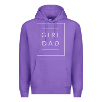 Purple father of girls tee, proud new girl dad t shirt Premium Hoodie - linhVisuals