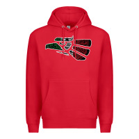 Red hecho en mexico aztec calendar mexican eagle t shirt Premium Hoodie - linhVisuals