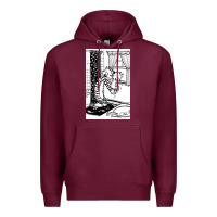 Burgundy calvin Premium Hoodie - linhVisuals