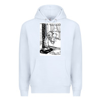 White calvin Premium Hoodie - linhVisuals