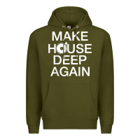 Army Green make house deep again house music turntable t shirt Premium Hoodie - linhVisuals