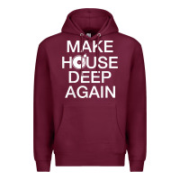 Burgundy make house deep again house music turntable t shirt Premium Hoodie - linhVisuals