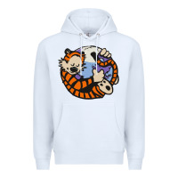 White calvin Premium Hoodie - linhVisuals