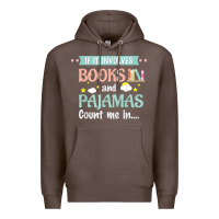 Coffee if it involves books and pajamas book lover gift tee t shirt Premium Hoodie - linhVisuals