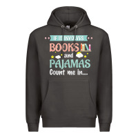 Smoke if it involves books and pajamas book lover gift tee t shirt Premium Hoodie - linhVisuals