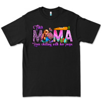 Black This Mama is chilling with her Premium Tee - CowhideDigitalArt