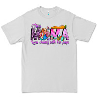 Dove Grey This Mama is chilling with her Premium Tee - CowhideDigitalArt