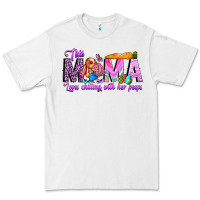 White This Mama is chilling with her Premium Tee - CowhideDigitalArt