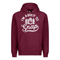 Burgundy i'm about to snap photography photographer camera men women t shirt Premium Hoodie - linhVisuals