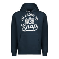 Navy i'm about to snap photography photographer camera men women t shirt Premium Hoodie - linhVisuals