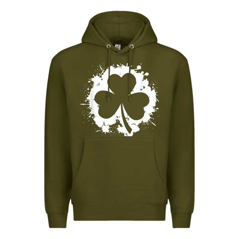 Irish Pride Clover Leaf  Saint Irish Pats St. Patrick's Day T Shirt Premium Hoodie by linhVisuals | Teevron