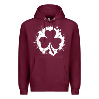 Burgundy irish pride clover leaf  saint irish pats st. patrick's day t shirt Premium Hoodie - linhVisuals
