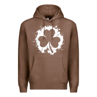 Chestnut irish pride clover leaf  saint irish pats st. patrick's day t shirt Premium Hoodie - linhVisuals