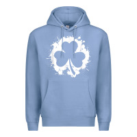 Colony Blue irish pride clover leaf  saint irish pats st. patrick's day t shirt Premium Hoodie - linhVisuals