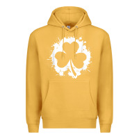 Mustard irish pride clover leaf  saint irish pats st. patrick's day t shirt Premium Hoodie - linhVisuals