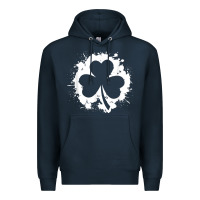 Navy irish pride clover leaf  saint irish pats st. patrick's day t shirt Premium Hoodie - linhVisuals
