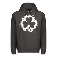 Smoke irish pride clover leaf  saint irish pats st. patrick's day t shirt Premium Hoodie - linhVisuals