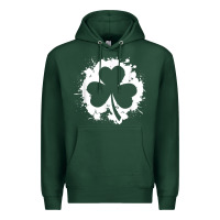 Sports Green irish pride clover leaf  saint irish pats st. patrick's day t shirt Premium Hoodie - linhVisuals