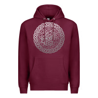 Burgundy ireland celtic knotwork design ornament wolf original celtic pullover Premium Hoodie - linhVisuals