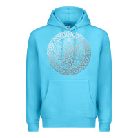 Ocean Blue ireland celtic knotwork design ornament wolf original celtic pullover Premium Hoodie - linhVisuals