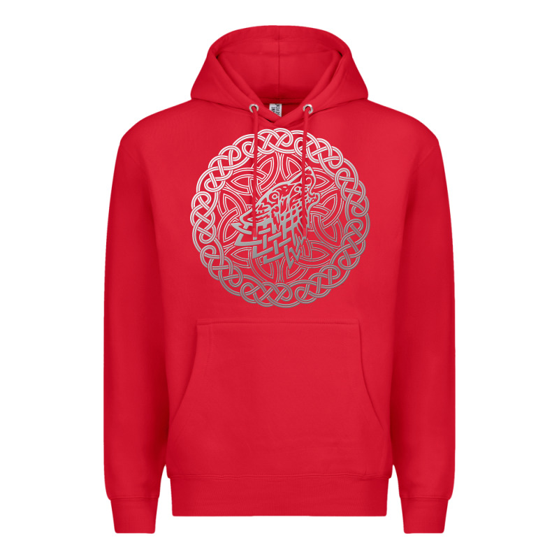 Ireland Celtic Knotwork Design Ornament Wolf Original Celtic Pullover Premium Hoodie by linhVisuals | Teevron